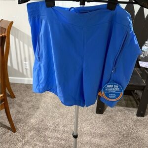 Columbia Blue Omni-Shade UPF 50 Shorts